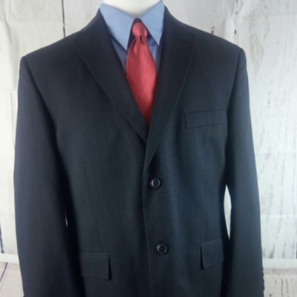 Haggar Suit up 44S Blue Suit Blazer Sports Coat